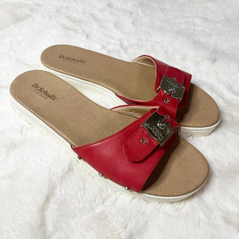 Dr. Scholl's Nice Iconic Slide Sandal Heritage Red Size 9 NWOT